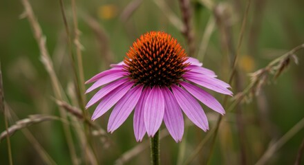 Obraz premium Purple flower in field