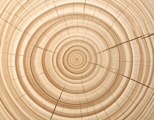 Fototapeta premium Close-up view of wood cross-section, showing concentric growth rings