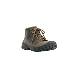 pair of hiking boots isolated on white