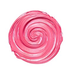 The vivid pink paint spiral. The pink spiral brush textures.