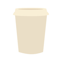 Minimalistic paper cup mockup on white background, ideal for branding, coffee or beverage-related designs