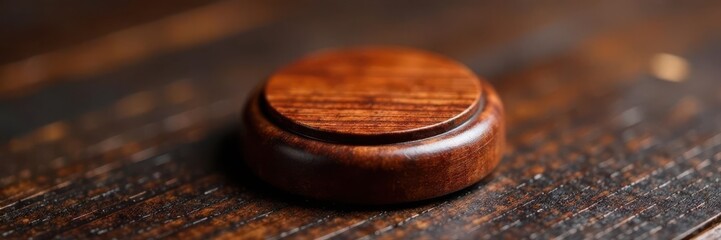 Deep brown rosewood cap, polished, ready for work , dark, material