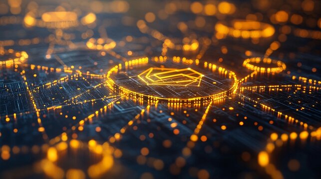 Blockchain node visualization connecting wallet points