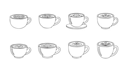 Vector art of coffee cup collection