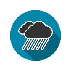 Rain icon, Rain cloud icon isolated on transparent background