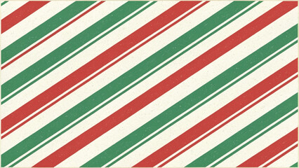 Seamless diagonal stripe pattern, alternating red and green stripes, simple minimal Christmas theme background 