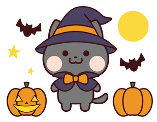 ハロウィンの黒猫