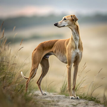 An Azawakh, an elegant and slender sighthound breed from West Africa, known for speed, loyalty, grace