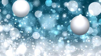 A festive backdrop displays numerous sparkling circles and shimmering light effects, creating a vibrant and dazzling visual experience.