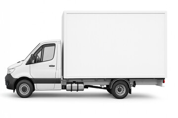 white truck isolated on white