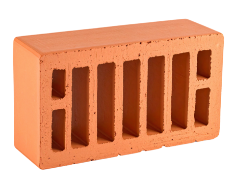 Orange brick with vertical slots