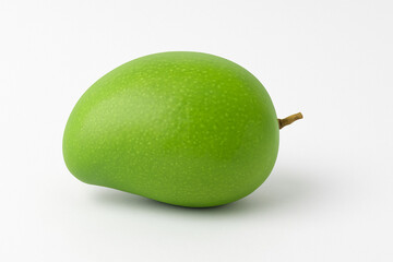Green mango on white background