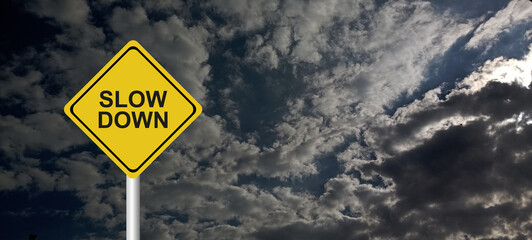 Slow down signs vector icon