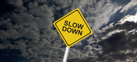 Slow down signs vector icon
