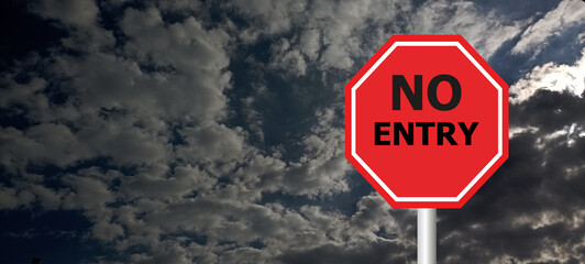 No entry road signs. Vector design.