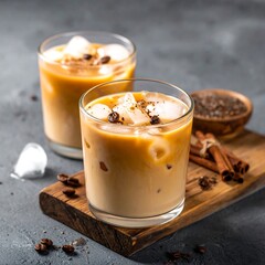 Iced coffee drinks with spices