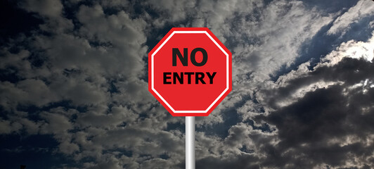 No entry road signs. Vector design.