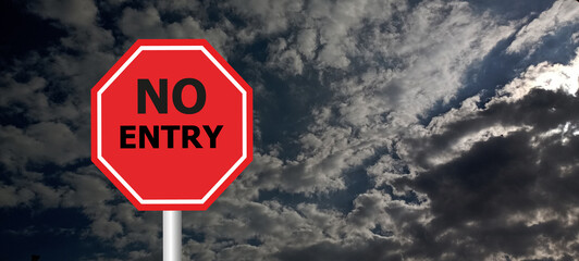 No entry road signs. Vector design.