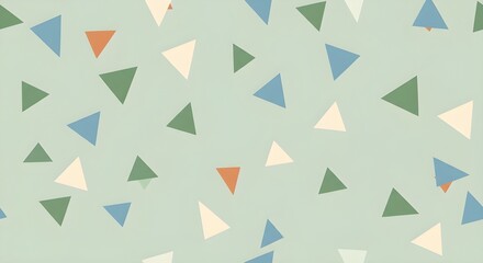 abstract geometric triangle pattern design pale green background