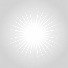 white sun ray light effect isolated on white and transparent background