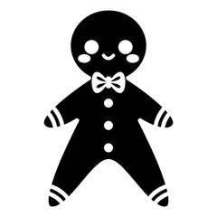 Gingerbread man icon. Simple illustration of gingerbread man vector icon for web
