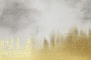 金泊の屏風　和風柄　AI生成画像