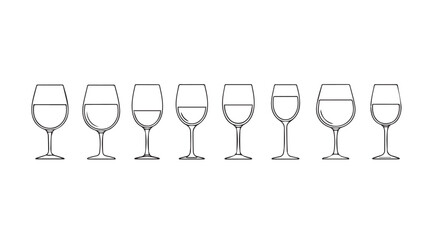 Vector art of wine glass isolated