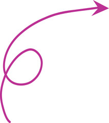 Abstract purple arrow design element symbolizing direction guidance and movement ideal for presentations and websites