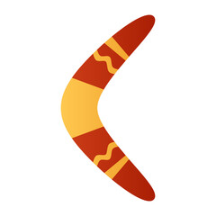 Cartoon boomerang vector isolated illustration