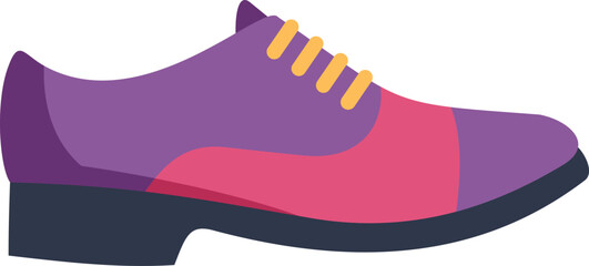 Stylish purple and pink leather dress shoe with laces, perfect for showcasing fashion or footwear concepts