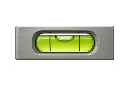 Spirit level showing perfect balance on construction site - Powered by Adobe