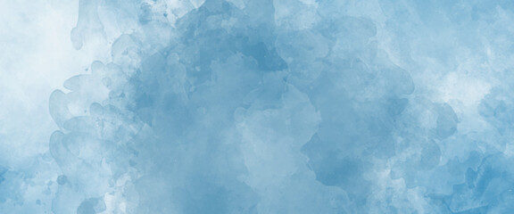Vector soft blue watercolor vector background.