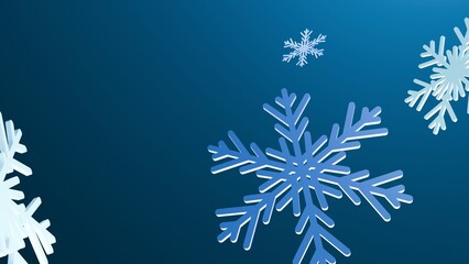 Multiple Blue And White Snowflakes On Blue Background For Winter Cold Season Christmas And Holiday Decoration Concepts
