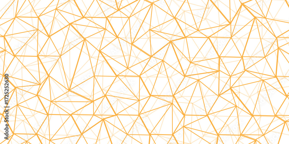 Poster abstract of simple golden line triangle pattern geometric background. seamless geometric polygonal r