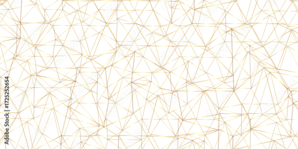 Poster abstract of simple golden line triangle pattern geometric background. seamless geometric polygonal r