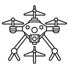 Vector art of drone icon, a modern unmanned aerial vehicle