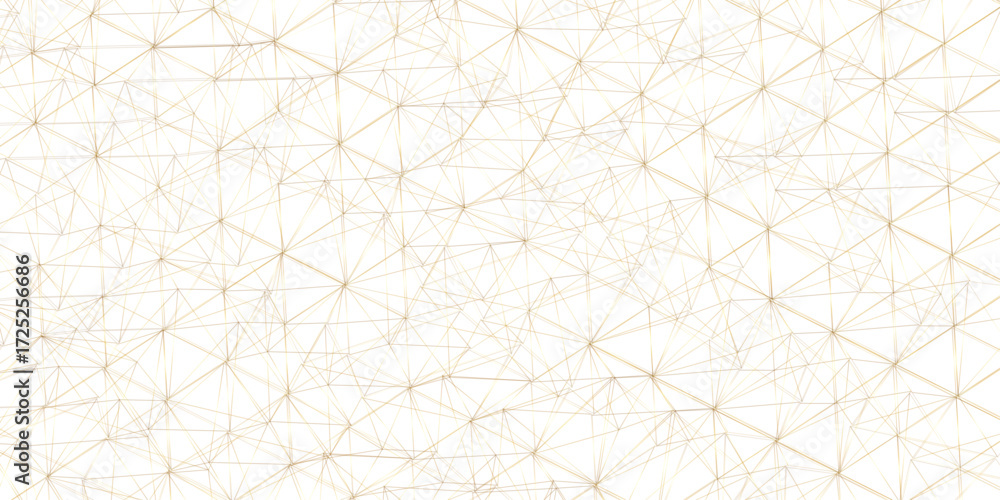 Poster abstract of simple golden line triangle pattern geometric background. seamless geometric polygonal r