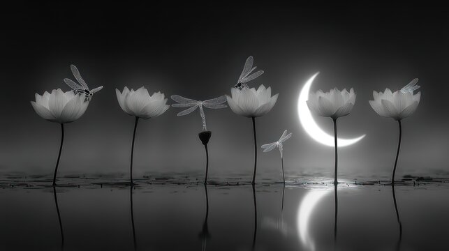 Floral night sky art