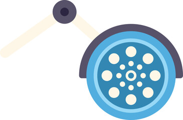 Modern surgical lamp provides focused light for medical procedures, enhancing visibility in operating room