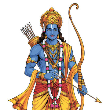 Lord Ram Vector Illustration 