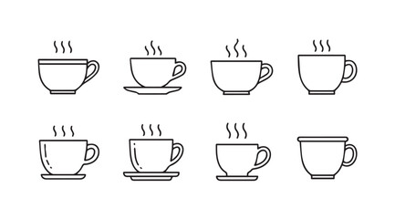 Vector art of coffee cup icons