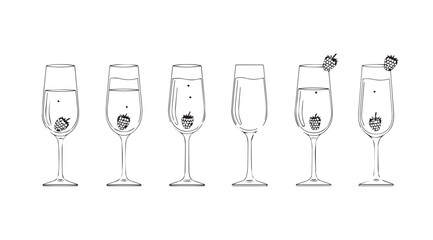 Vector art of champagne flute