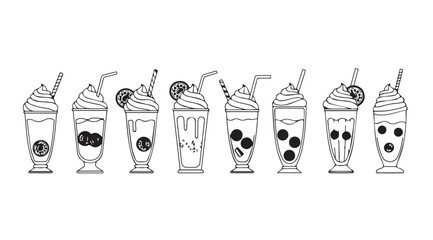 Vector art of milkshake