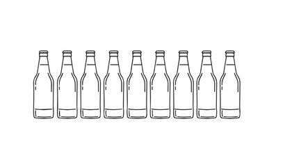 Vector art of beer bottles
