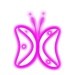 purple butterfly on a white background