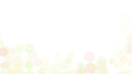 Dreamy yellow bokeh abstract background with transparent base. Soft yellow, orange and green bokeh circles on a transparent background. Decorative frame.