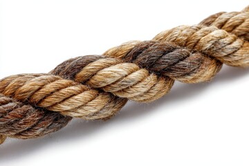 Curly Nautical Cord Isolated on a Bright Background: Versatile Cable for Boat and Climbing Decor