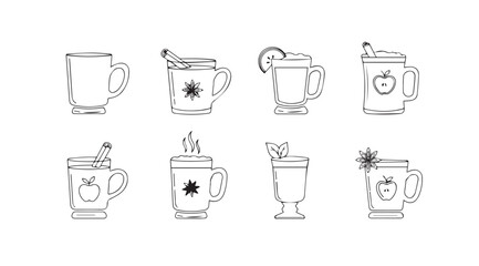 Vector art of mugs