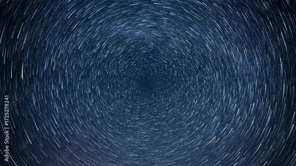 Canvas Prints mesmerizing timelapse of star trails rotating around the celestial pole in a clear night sky meditat