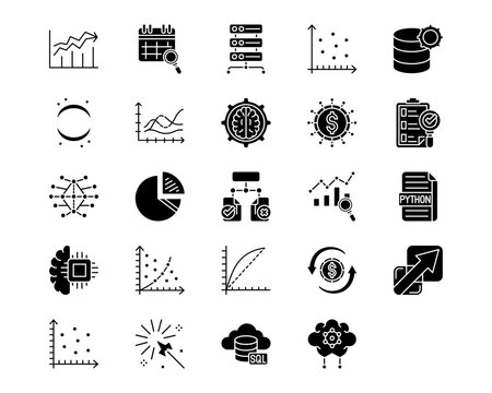 Data Science Line Vector Icons